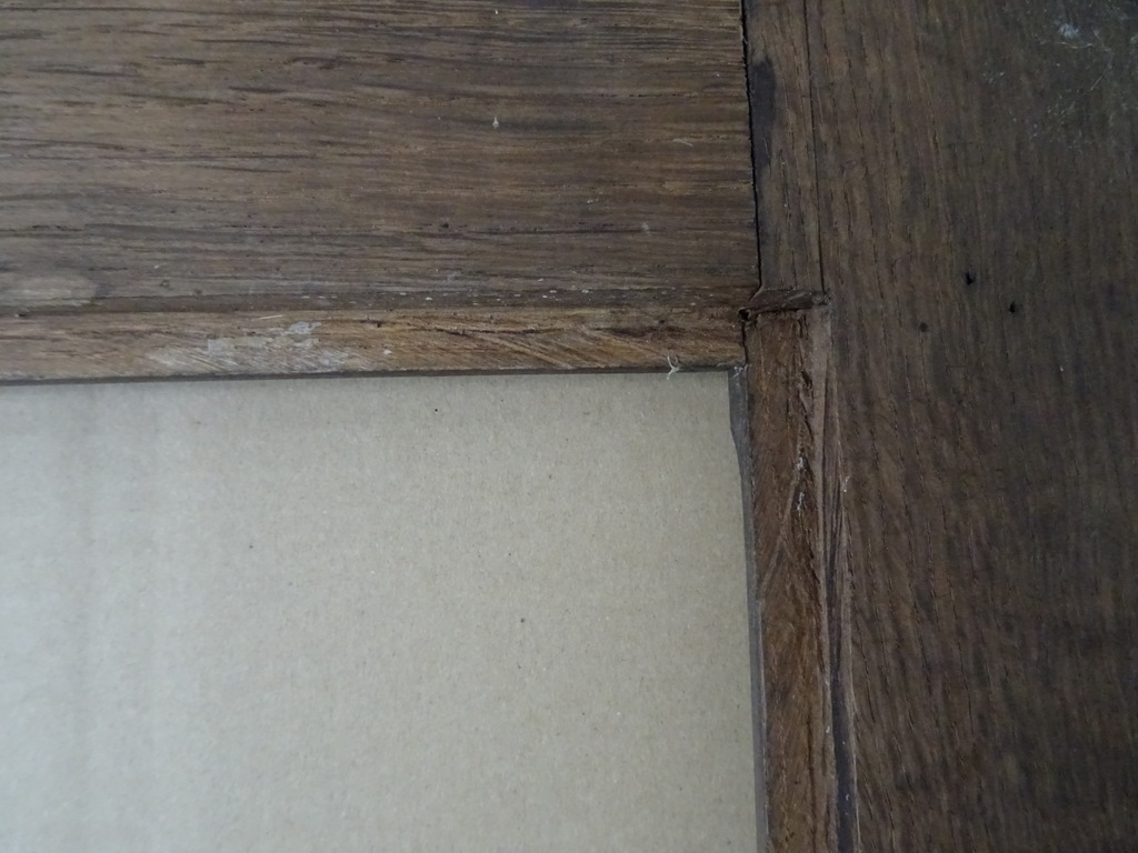 Antieke houten lijst Christus Rex 77x121cm - Afbeelding 15