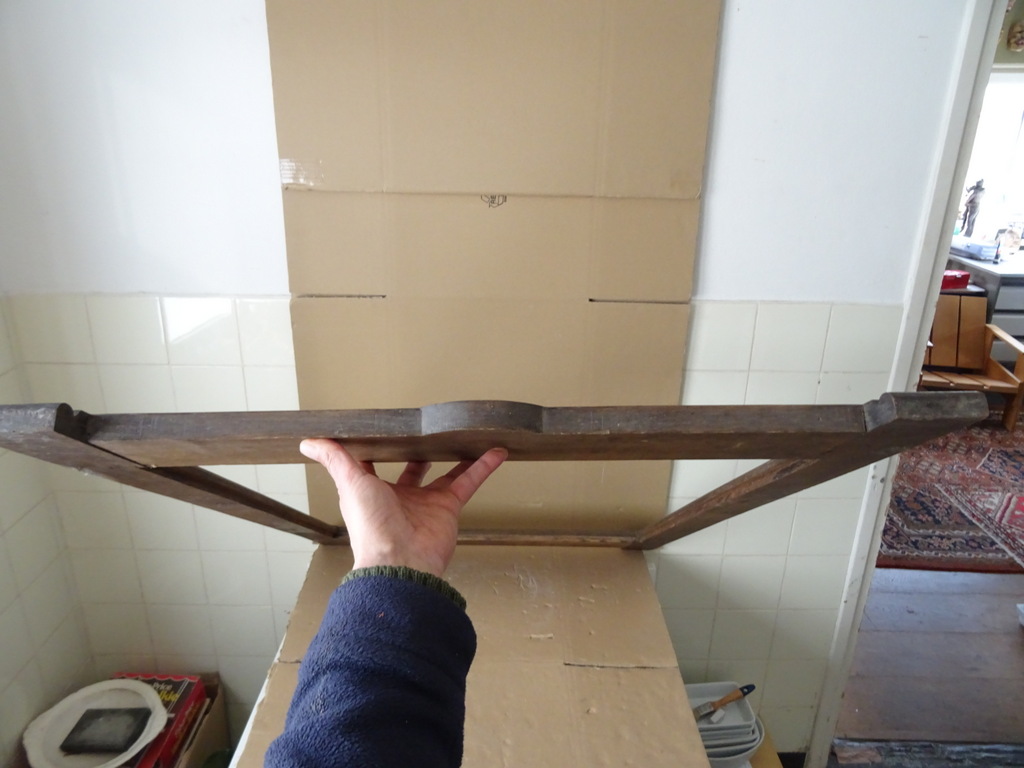 Antieke houten lijst Christus Rex 77x121cm - Afbeelding 21