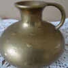 Vintage messing platte vaas 9cm