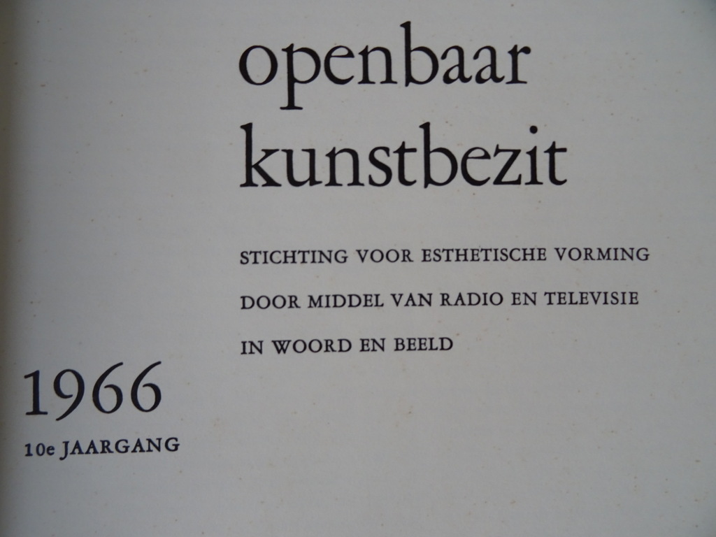 Openbaar kunstbezit 10e Jaargang 1966 - Afbeelding 9