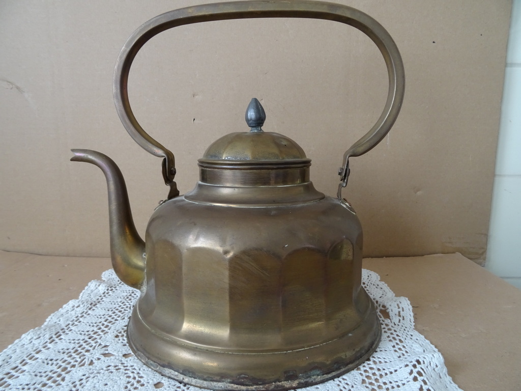 Antieke koperen waterketel 29cm