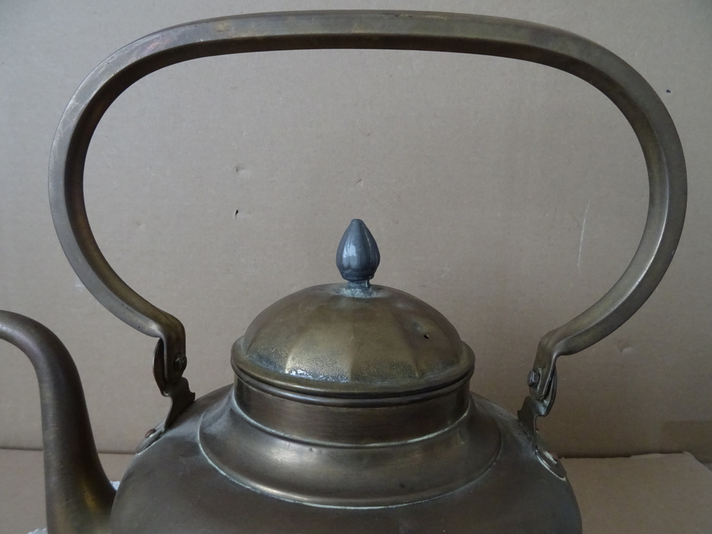 Antieke koperen waterketel 29cm - Afbeelding 2