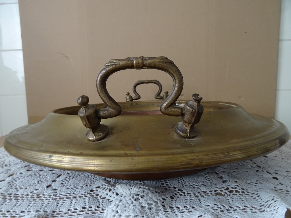 Antieke koperen of messing vuurschaal 45cm - Afbeelding 15