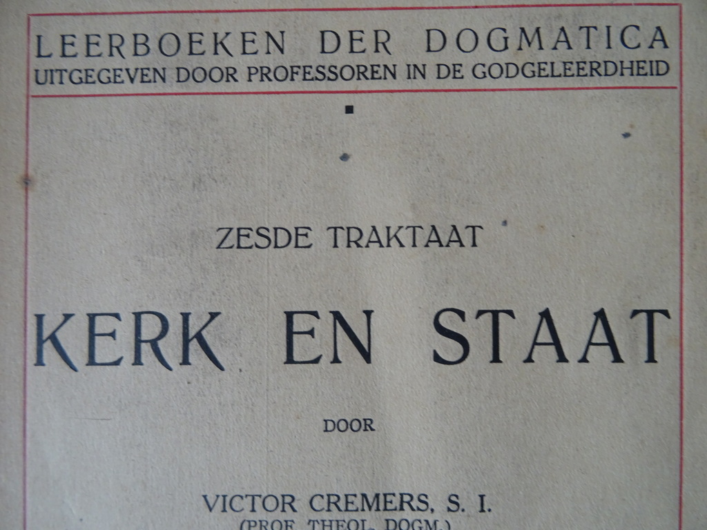 Victor Cremers s.i. Zesde Traktaat Kerk en staat - Afbeelding 3