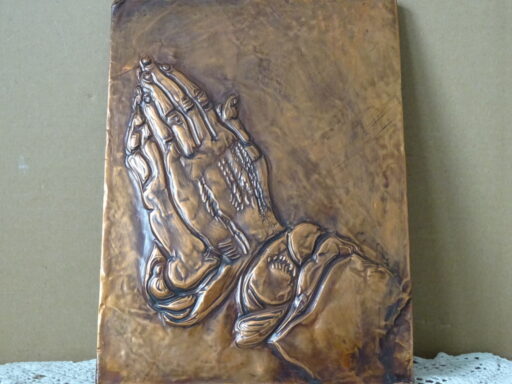 Plaquette Albrecht Dürer Biddende handen 19x26cm