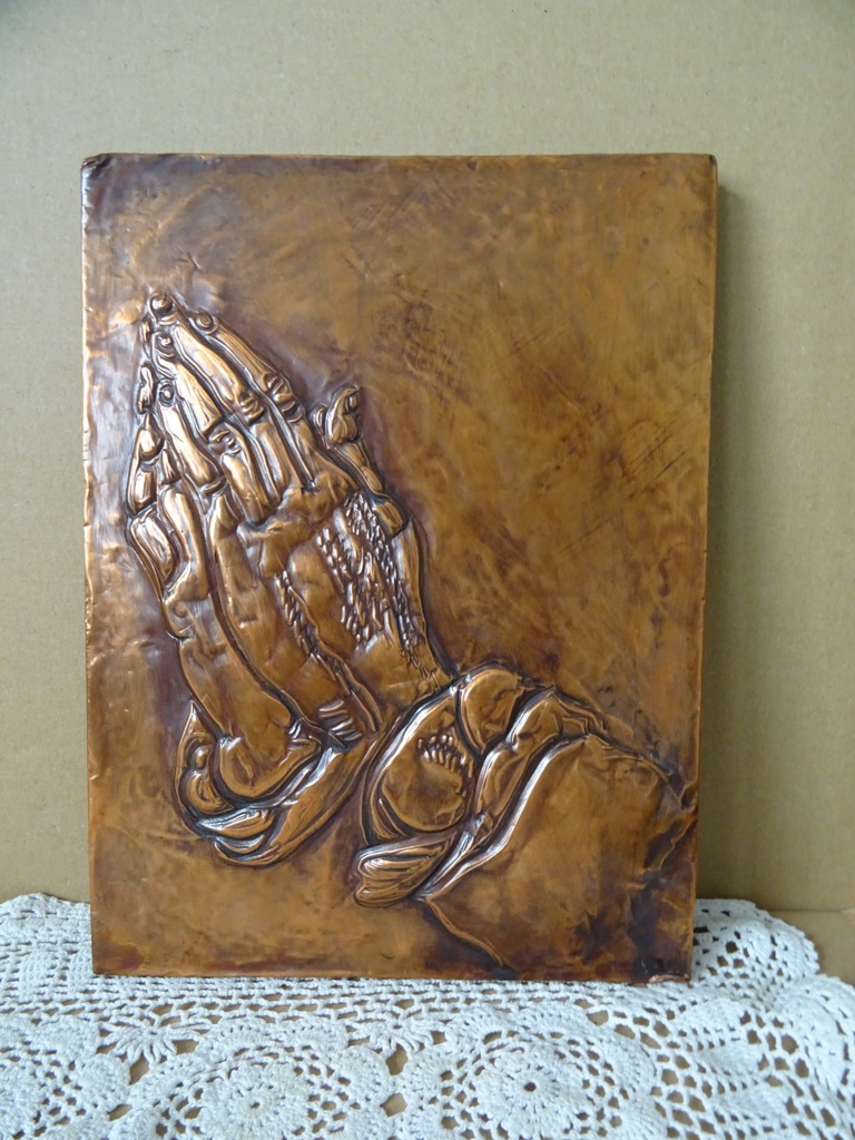 Plaquette Albrecht Dürer Biddende handen 19x26cm - Afbeelding 5