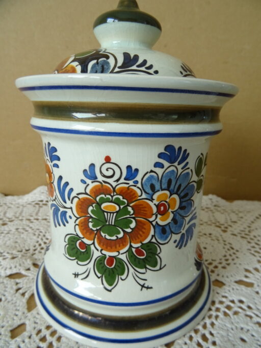 Vintage pot Delft Polychroom Holland 15cm