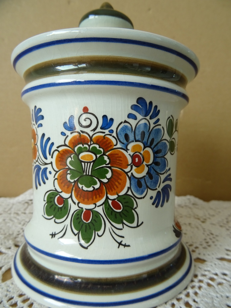 Vintage pot Delft Polychroom Holland 15cm - Afbeelding 2