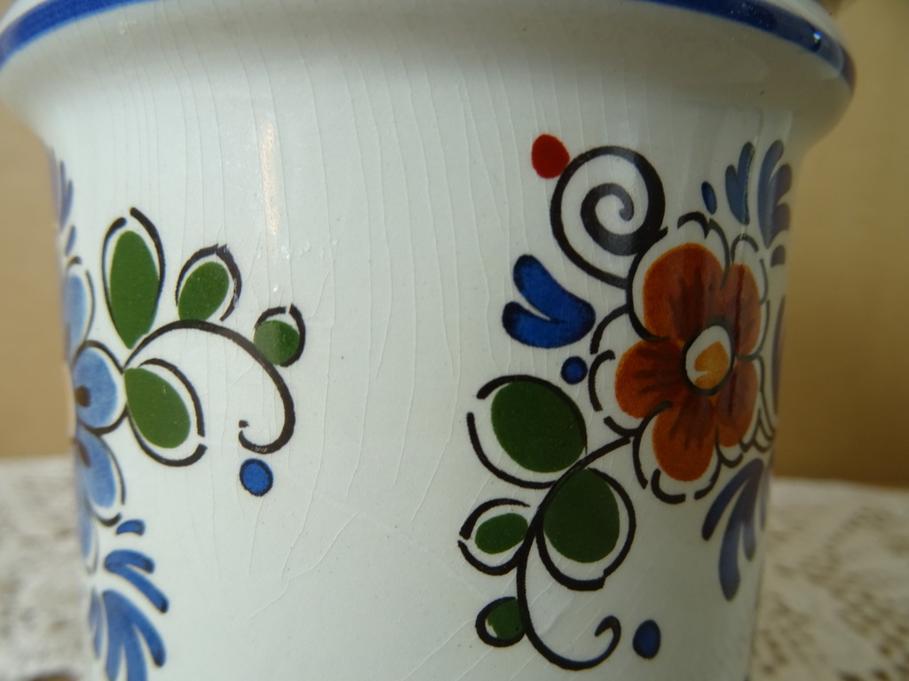 Vintage pot Delft Polychroom Holland 15cm - Afbeelding 7