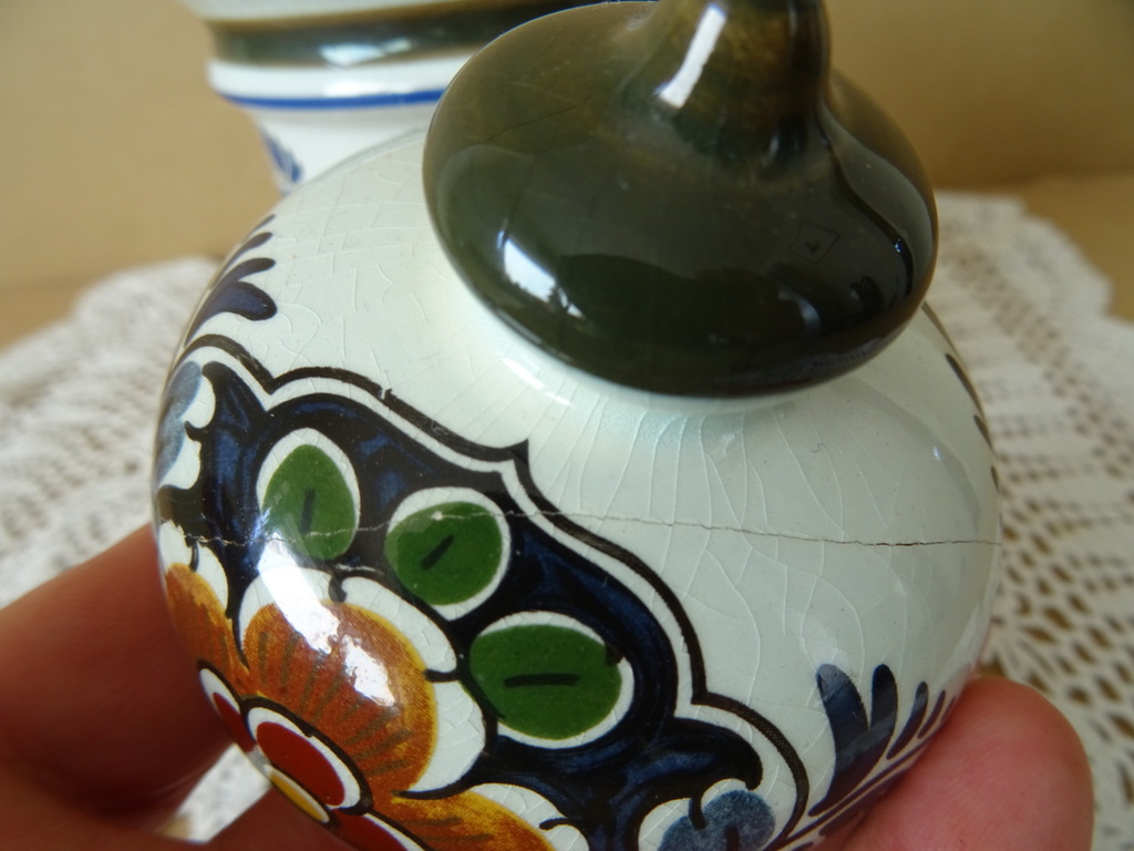 Vintage pot Delft Polychroom Holland 15cm - Afbeelding 9