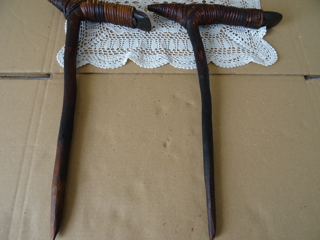 Inheemse set bijlen Asmat Papoea 36cm - Afbeelding 9