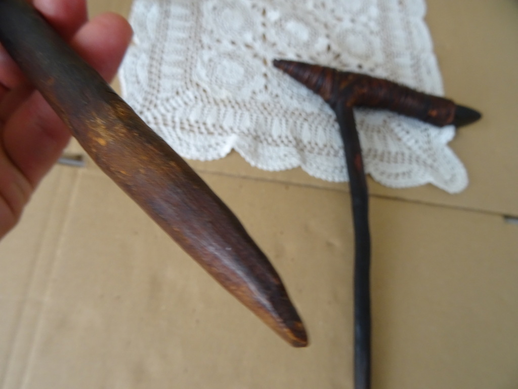 Inheemse set bijlen Asmat Papoea 36cm - Afbeelding 13