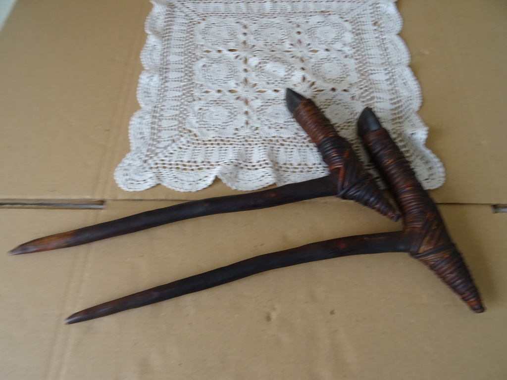 Inheemse set bijlen Asmat Papoea 36cm - Afbeelding 20