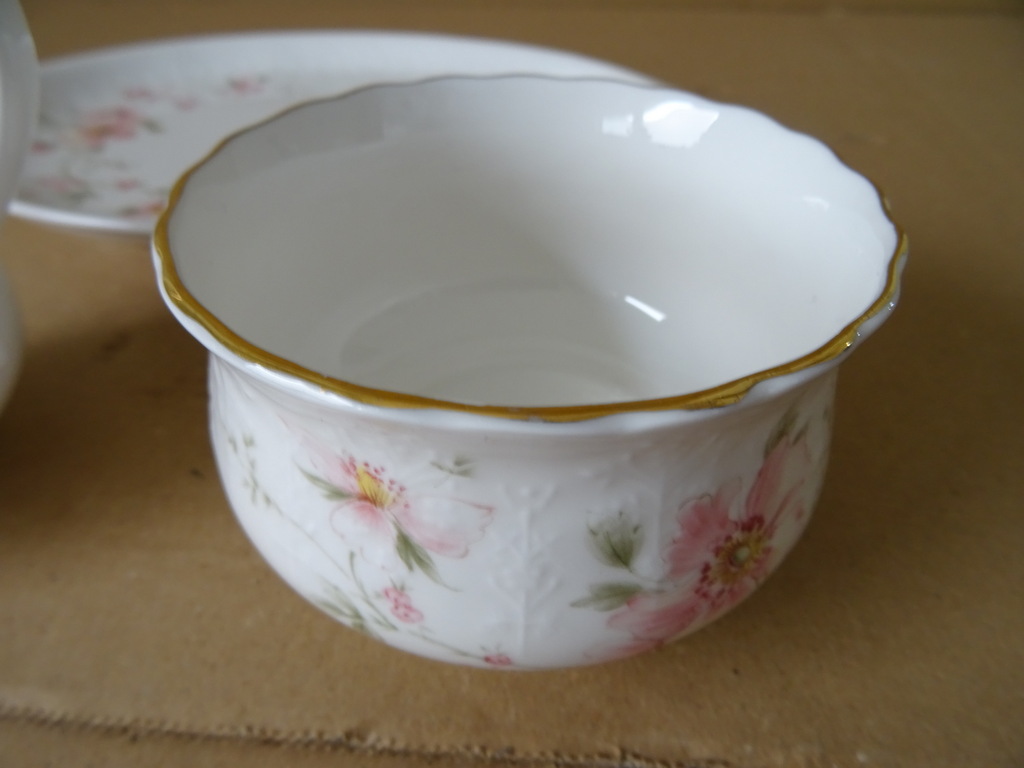 Vintage verguld melk en suiker stel Royal Albert Breath of Spring - Afbeelding 8