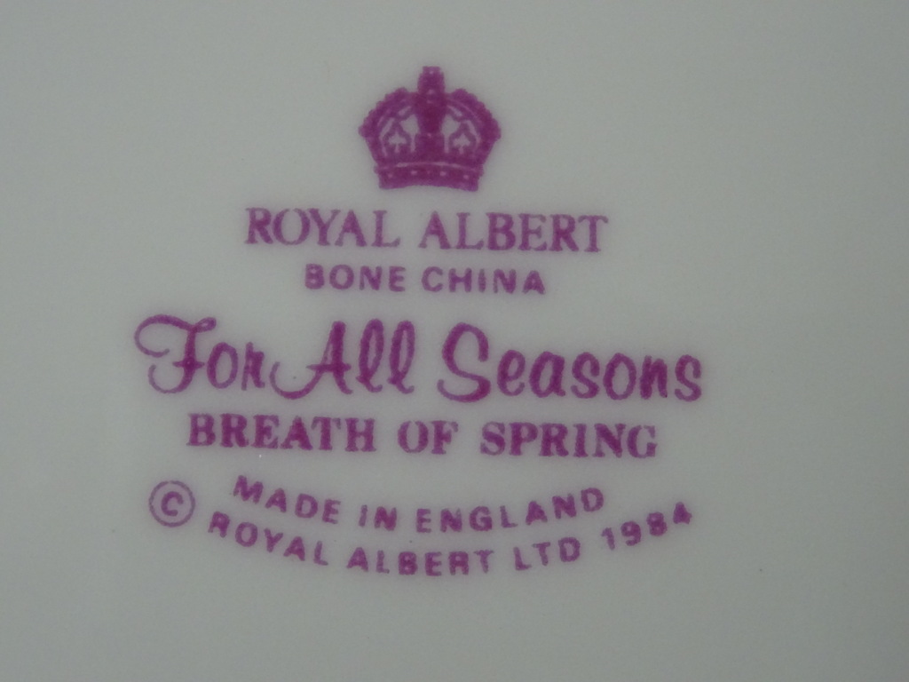 Vintage verguld melk en suiker stel Royal Albert Breath of Spring - Afbeelding 10