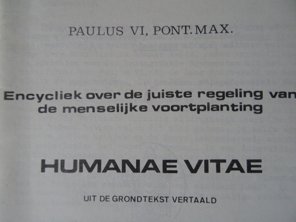 Paus Paulus VI Pont. Max. Encycliek Humanae Vitae - Afbeelding 2