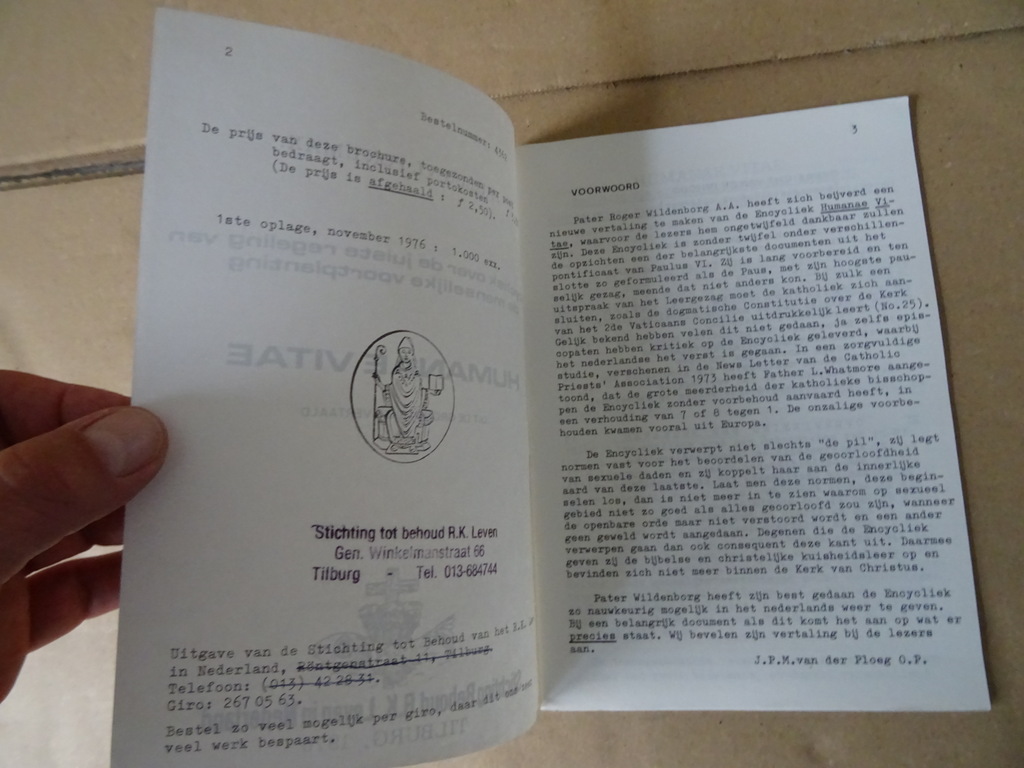 Paus Paulus VI Pont. Max. Encycliek Humanae Vitae - Afbeelding 5