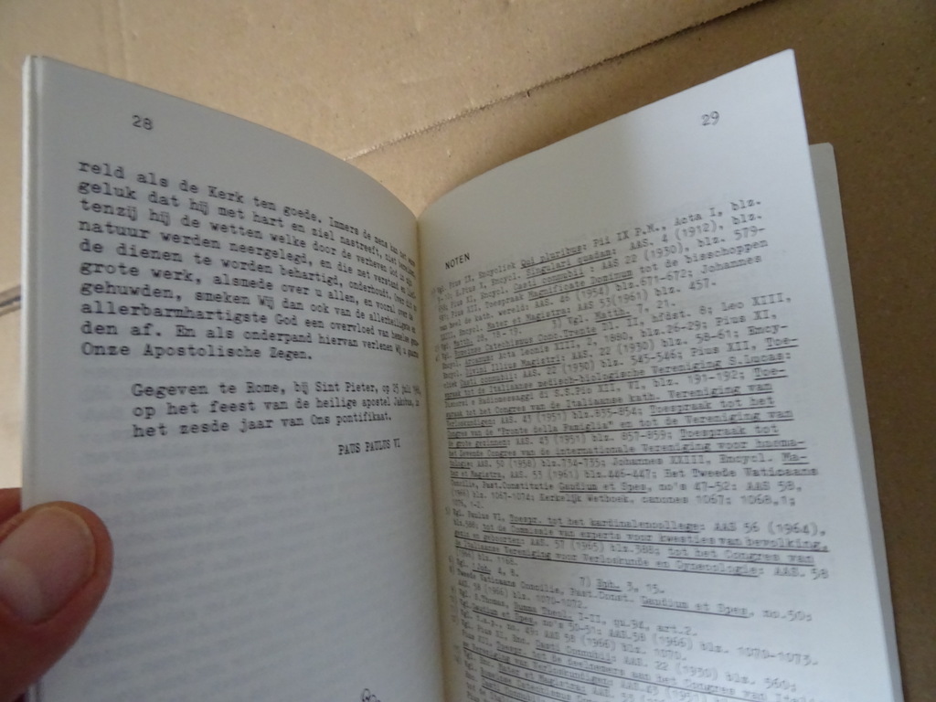 Paus Paulus VI Pont. Max. Encycliek Humanae Vitae - Afbeelding 11