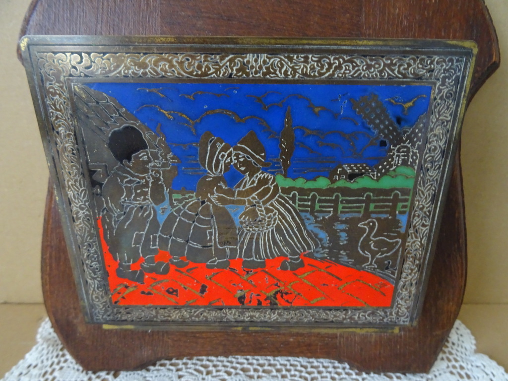 Antieke of vintage Oud-Hollandse krantenbak wand geëmailleerd - Afbeelding 2