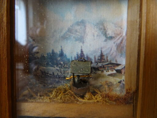 Alternative view of Vintage houten schaduwdoos shadow box display 7x15cm