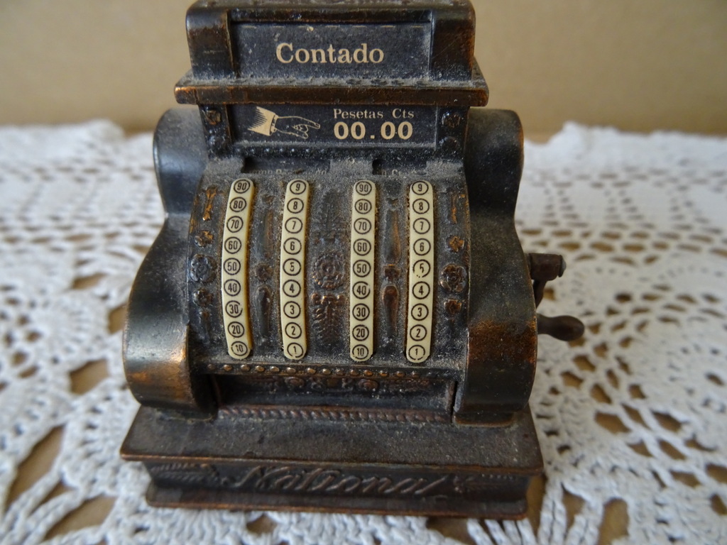 Koperen puntenslijper kassa 6cm vintage - Afbeelding 2