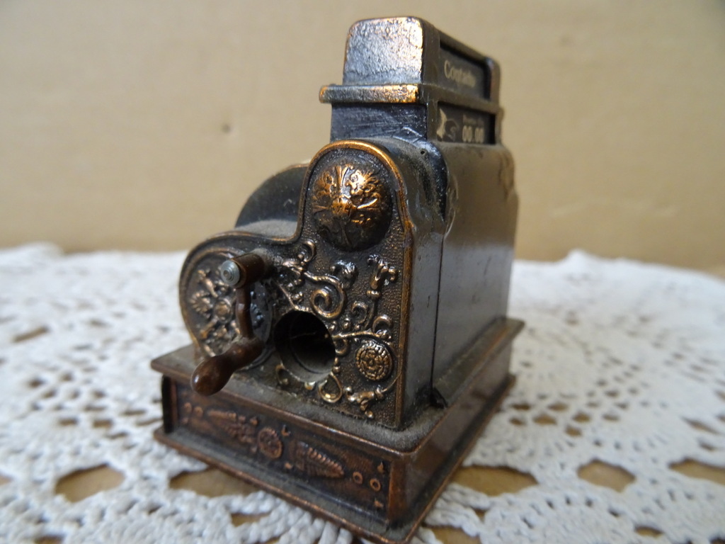Koperen puntenslijper kassa 6cm vintage - Afbeelding 3