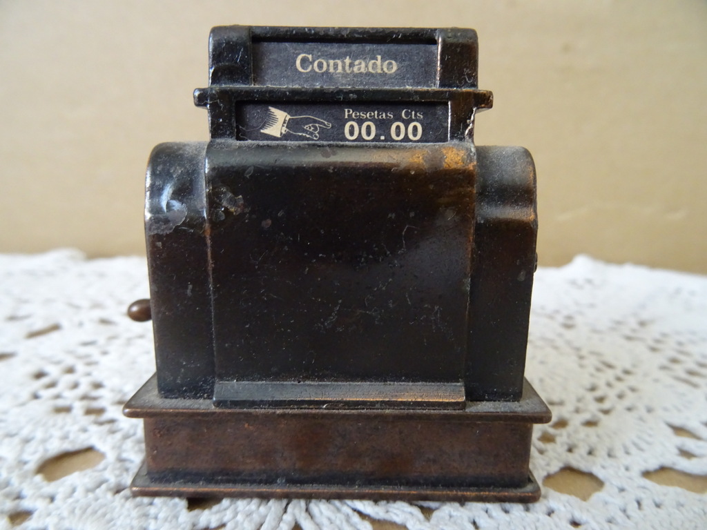 Koperen puntenslijper kassa 6cm vintage - Afbeelding 4