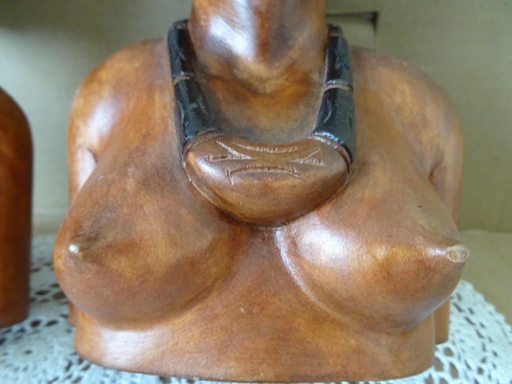 Inheemse houten beelden man en vrouw Filipijnen 21cm - Afbeelding 9