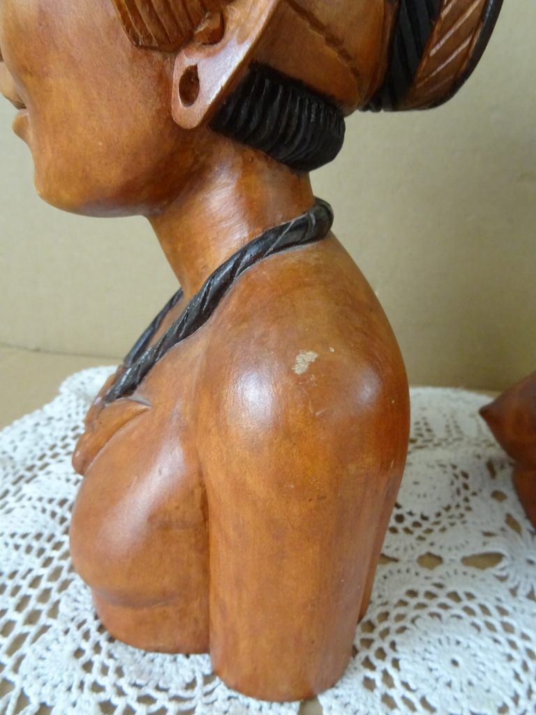 Inheemse houten beelden man en vrouw Filipijnen 21cm - Afbeelding 11