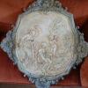 Antiek of vintage wandpaneel Sint Sebastiaan 81x87cm