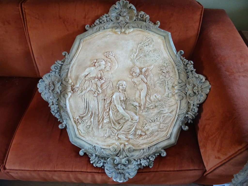 Antiek of vintage wandpaneel Sint Sebastiaan 81x87cm - Afbeelding 2