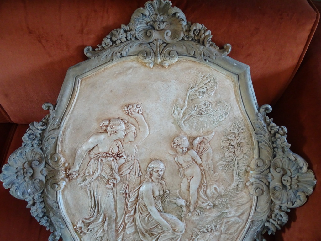 Antiek of vintage wandpaneel Sint Sebastiaan 81x87cm - Afbeelding 3