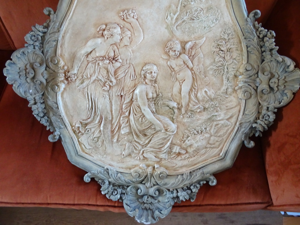 Antiek of vintage wandpaneel Sint Sebastiaan 81x87cm - Afbeelding 4