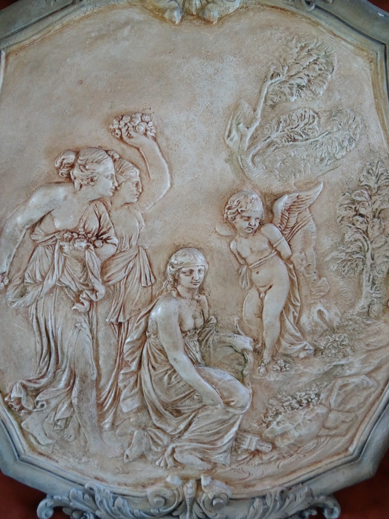 Antiek of vintage wandpaneel Sint Sebastiaan 81x87cm - Afbeelding 5