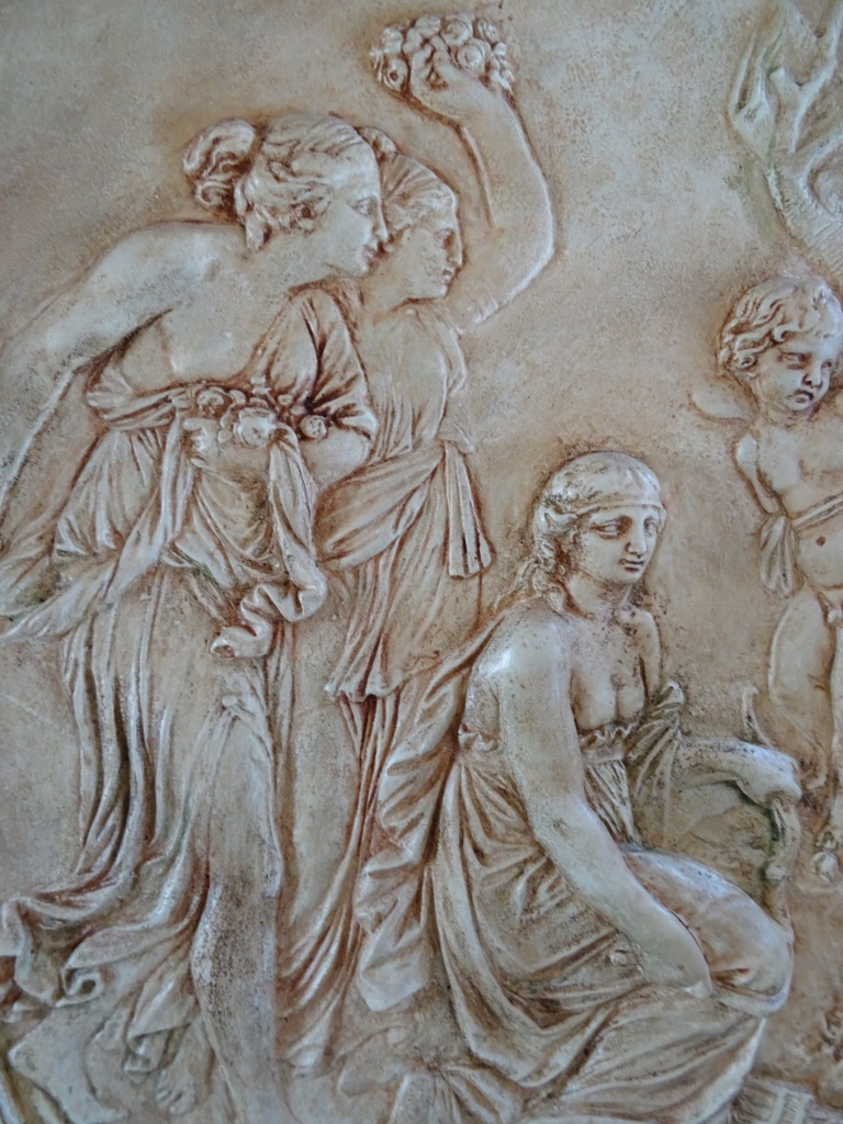 Antiek of vintage wandpaneel Sint Sebastiaan 81x87cm - Afbeelding 7