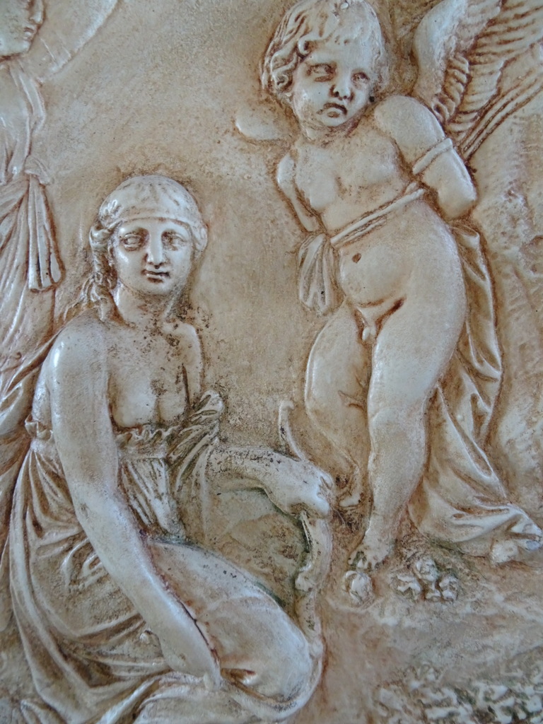 Antiek of vintage wandpaneel Sint Sebastiaan 81x87cm - Afbeelding 8