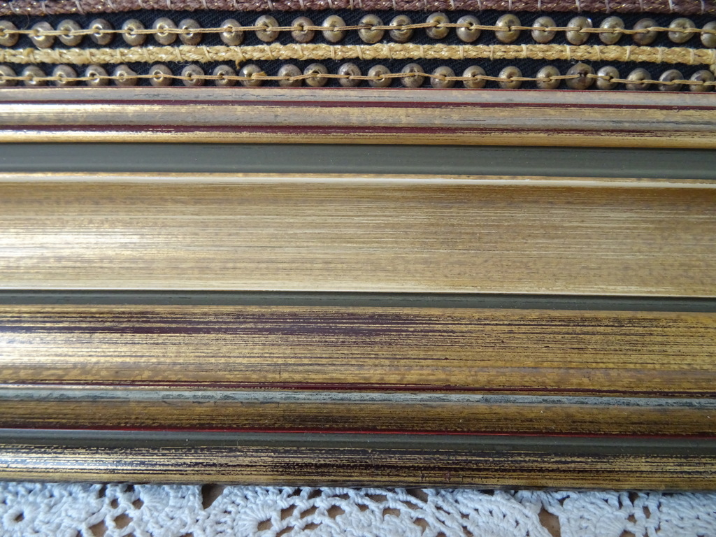 Vintage Kalaga wandtapijt Birma 66x66cm - Afbeelding 17