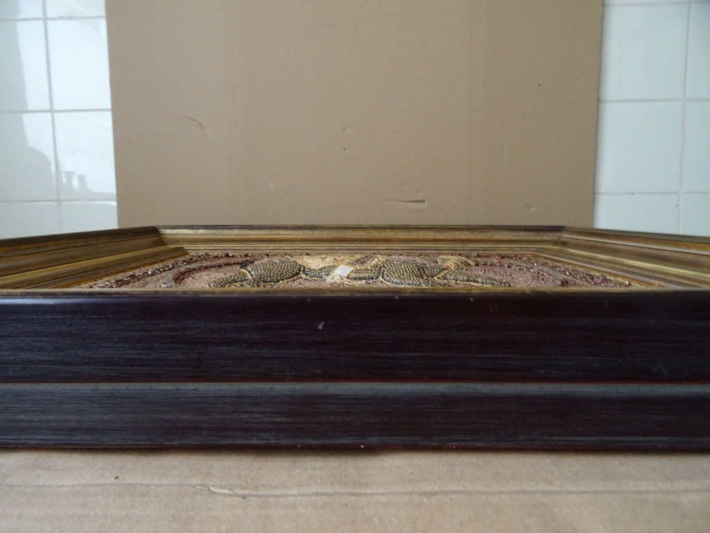 Vintage Kalaga wandtapijt Birma 66x66cm - Afbeelding 20