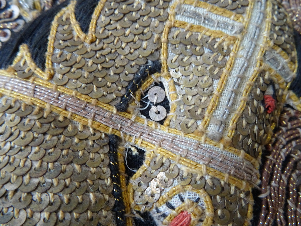Vintage Kalaga wandtapijt Birma 66x66cm - Afbeelding 29