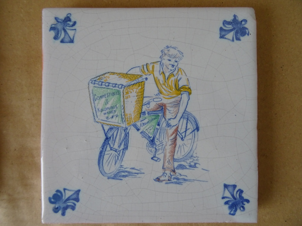Replica 19e-eeuwse tegel met bakfiets Plateelbakkerij De Swaen - Afbeelding 11