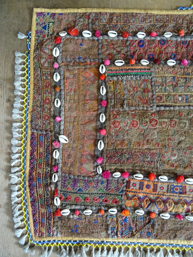 Vintage handgeweven kleed of wandkleed Afghanistan 108x72cm - Afbeelding 2