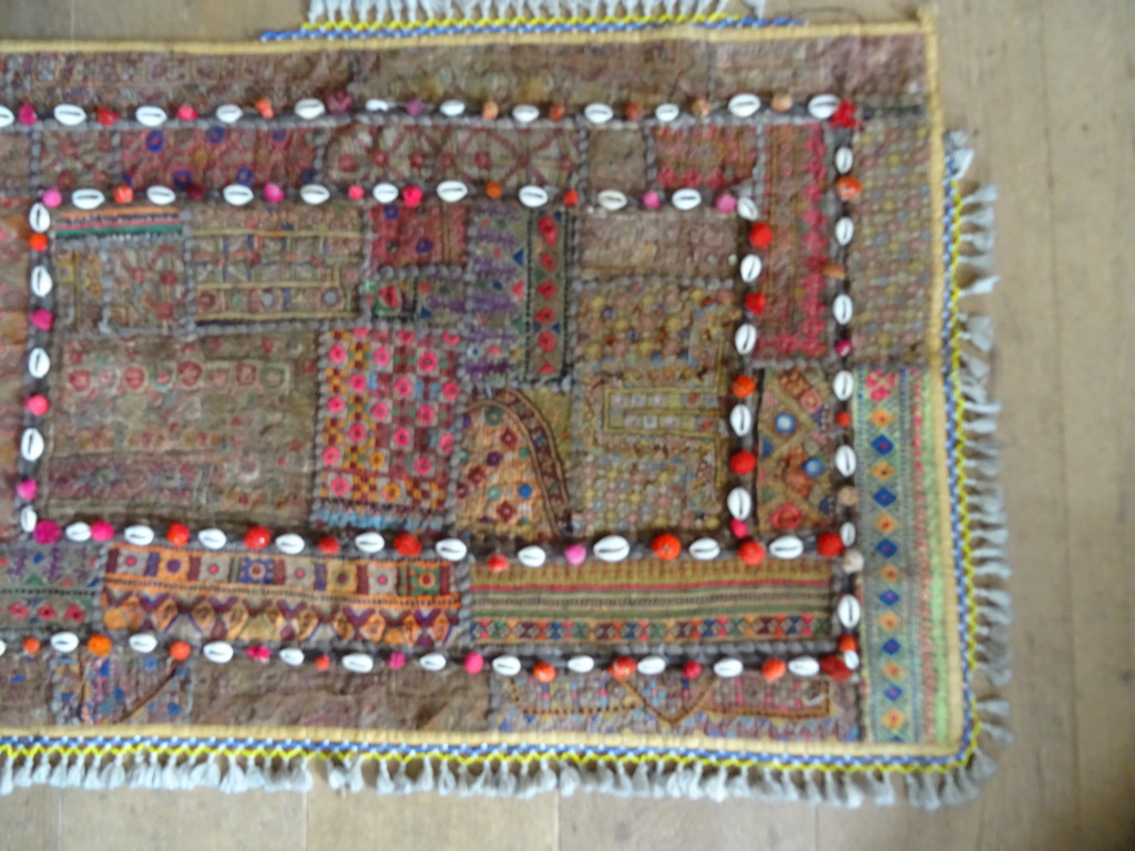Vintage handgeweven kleed of wandkleed Afghanistan 108x72cm - Afbeelding 10