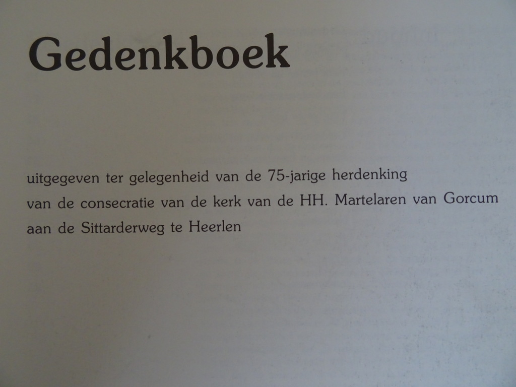 Gedenkboek Kerk van de HH. Martelaren van Gorcum Heerlen - Afbeelding 4