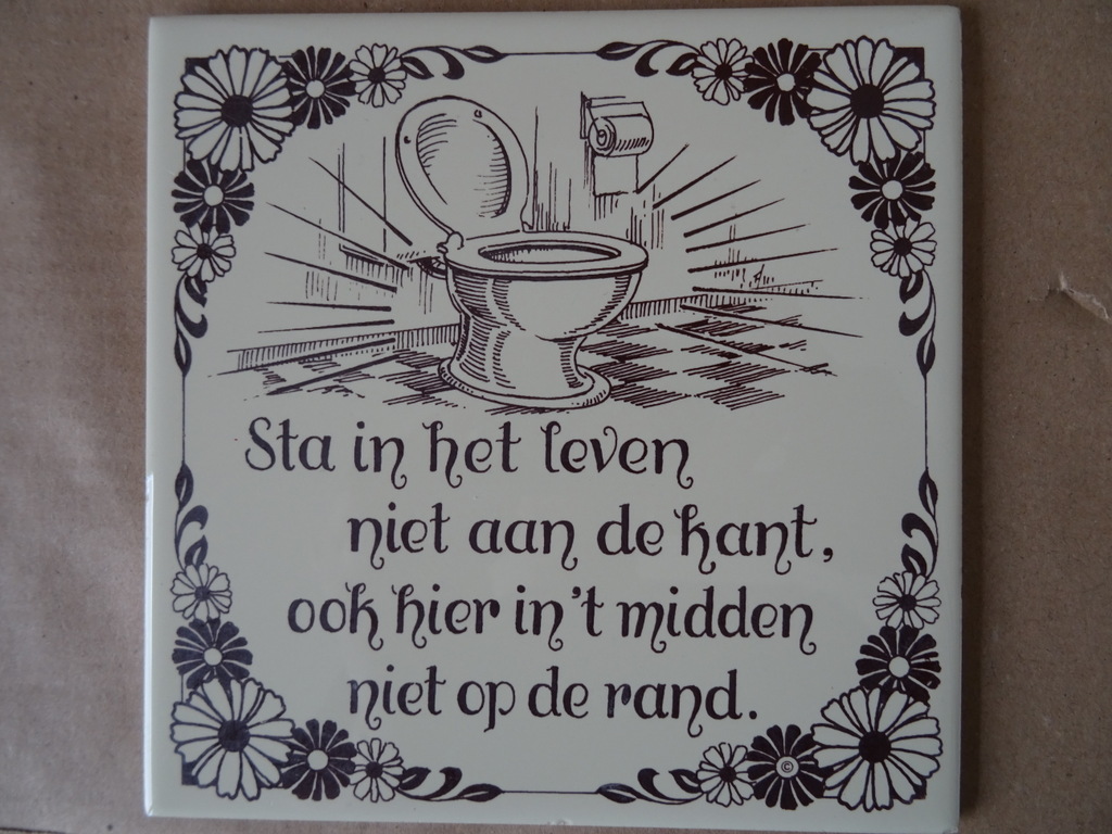 Vintage tegels met spreuk o.a. Mosa 19 euro per stuk - Afbeelding 8