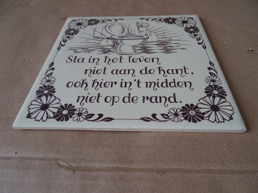 Vintage tegels met spreuk o.a. Mosa 19 euro per stuk - Afbeelding 11