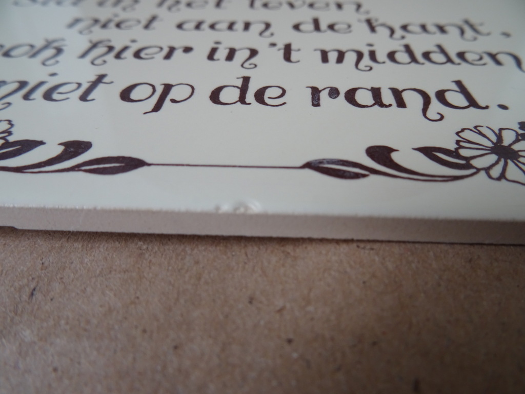 Vintage tegels met spreuk o.a. Mosa 19 euro per stuk - Afbeelding 12