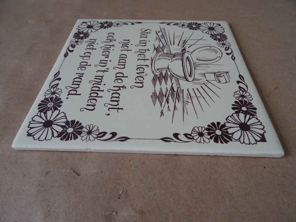 Vintage tegels met spreuk o.a. Mosa 19 euro per stuk - Afbeelding 14