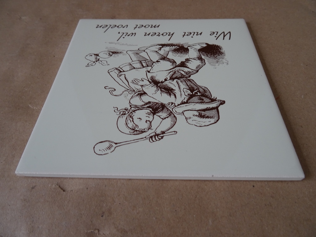 Vintage tegels met spreuk o.a. Mosa 19 euro per stuk - Afbeelding 7