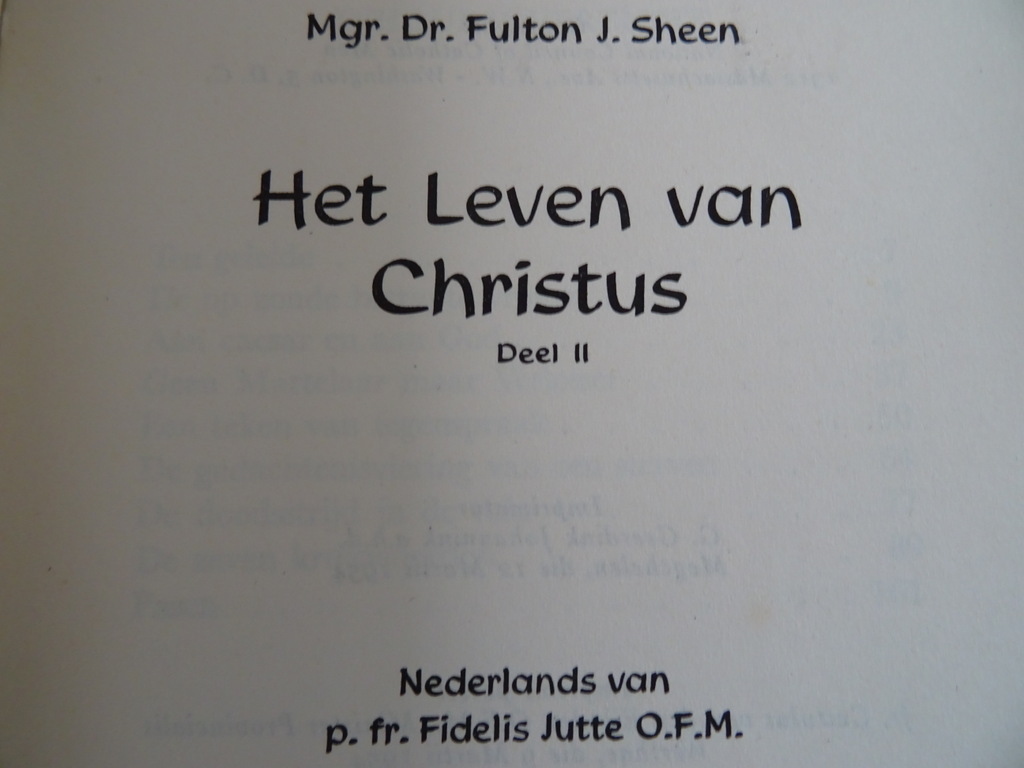 Mgr. Dr. Fulton J. Sheen Het leven van Christus deel II - Afbeelding 3
