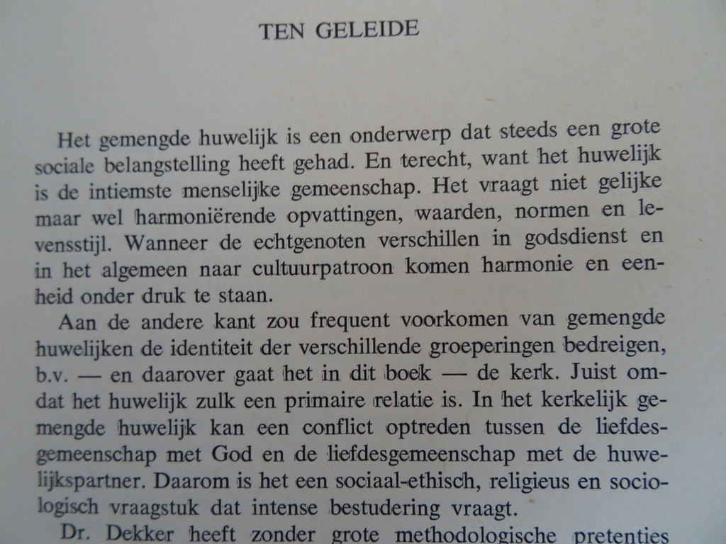 Dr. G. Dekker Het kerkelijk gemengde huwelijk in Nederland - Afbeelding 7